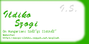 ildiko szogi business card